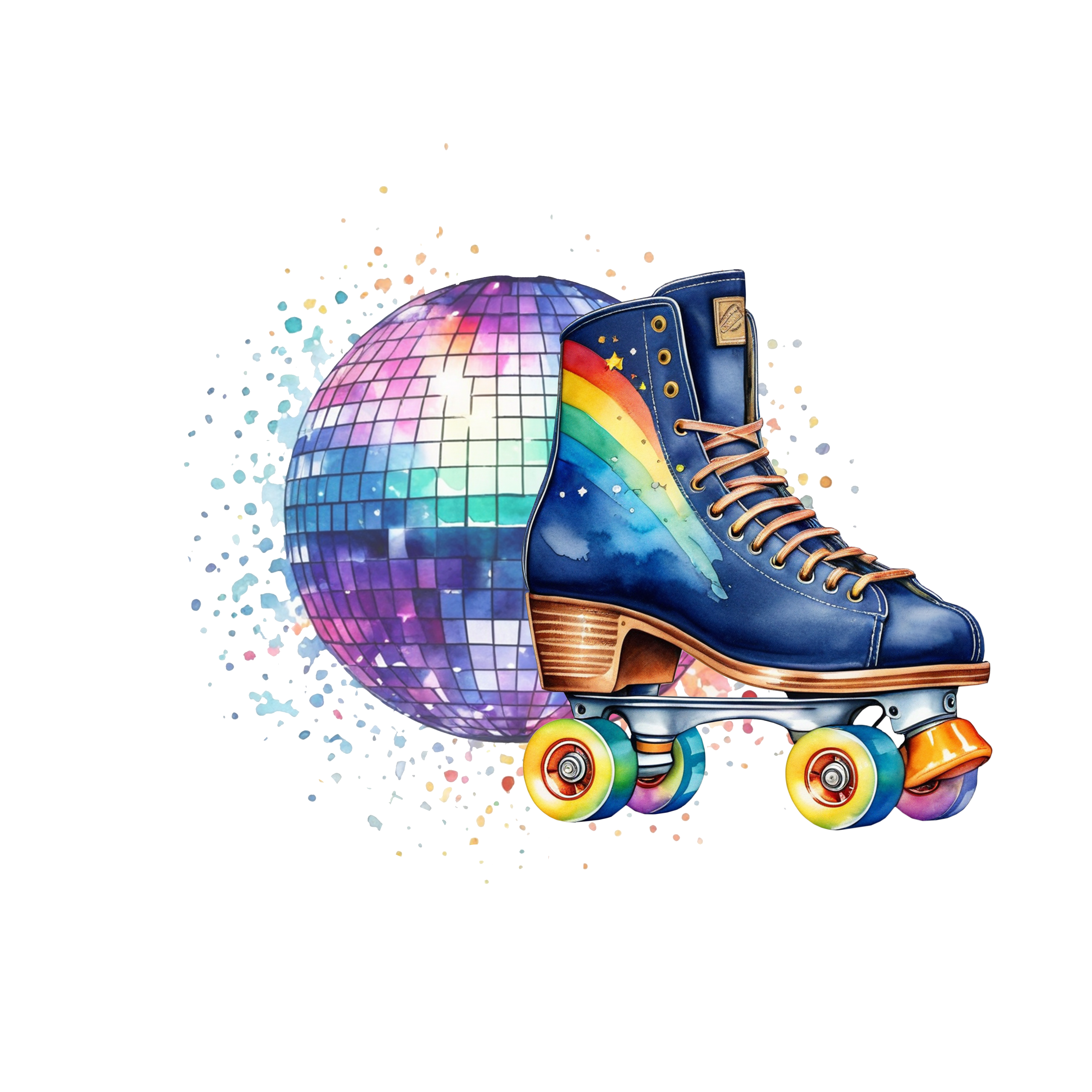 RETRO ROLLERS PNG white